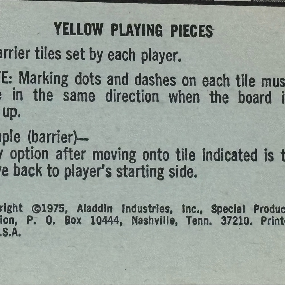 Aladdin‎ Barrier The International Game of Tactical Momentum Vintage 1975 Sealed - Picture 4 of 5